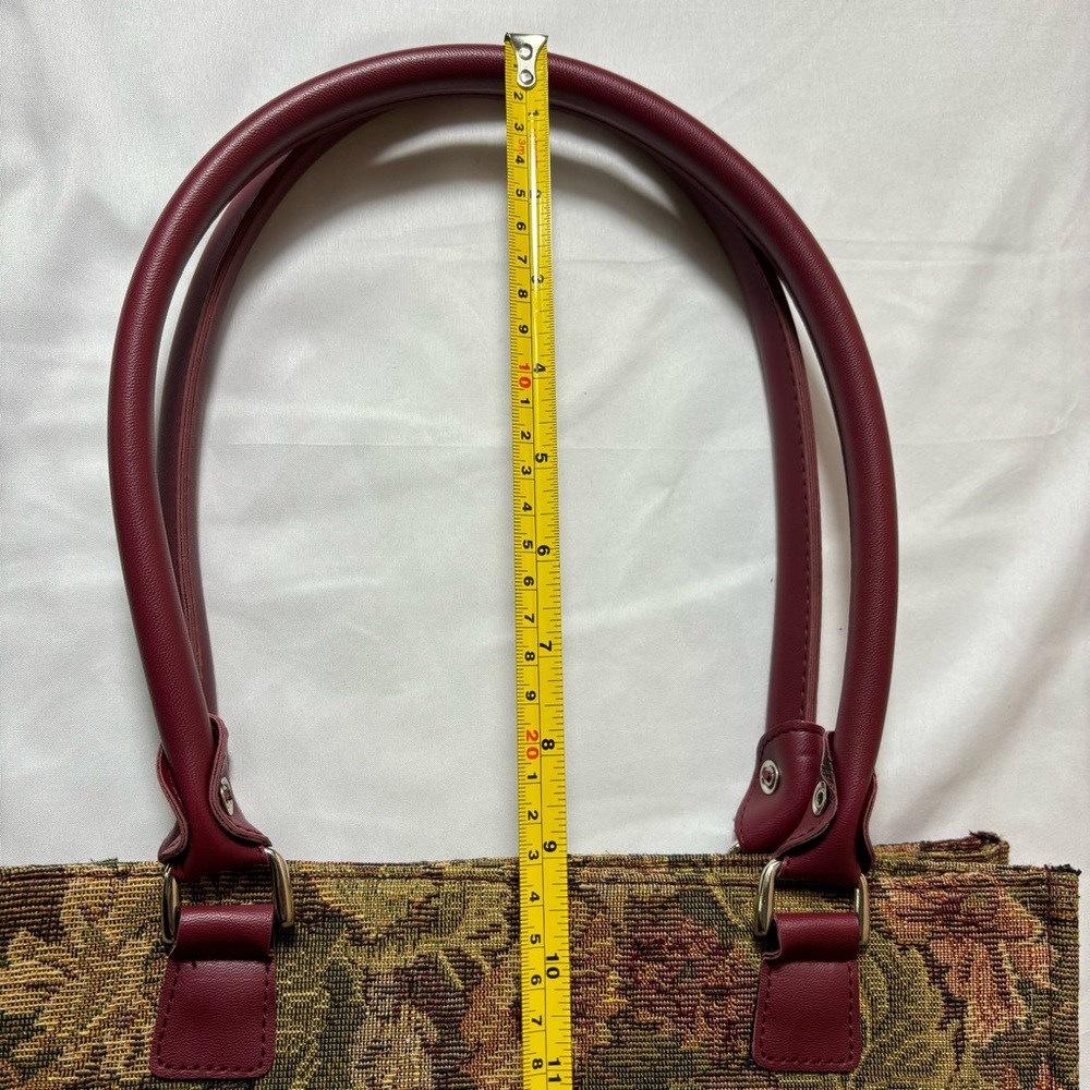 Pierre Cardin Canvas Tapestry Tote Floral Multicolor 2 Strap Shoulder Bag Purse - Picture 15 of 16
